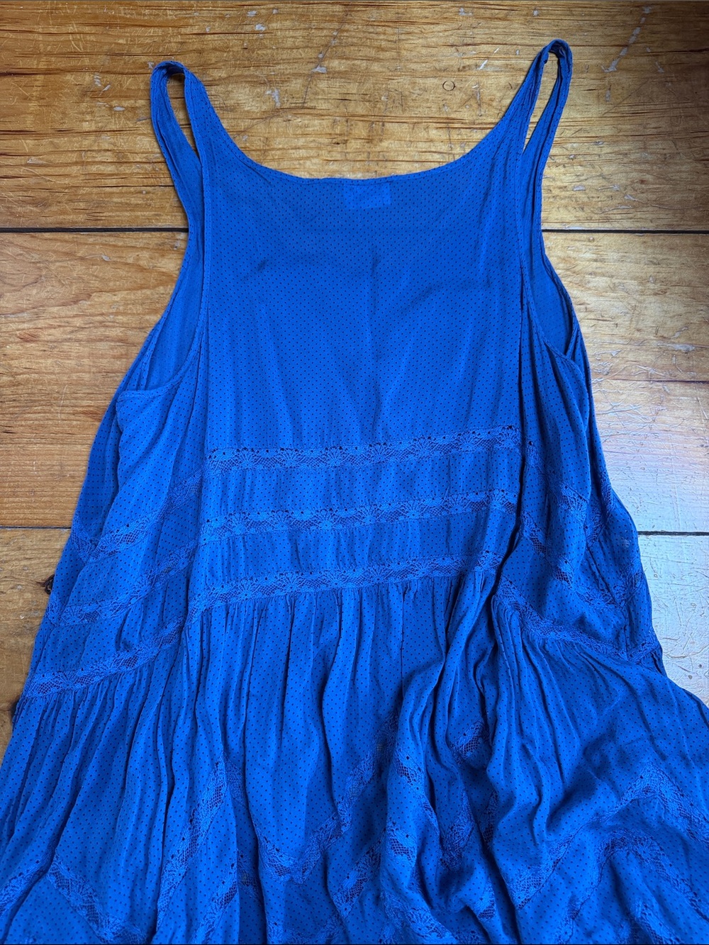 Women's Cobalt Blue Racerback Slip Dress Layering Piece by Free People - Picture 7 of 7